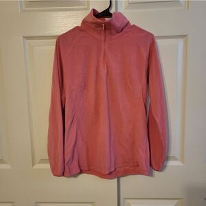 Columbia soft pink zip neck fleece pullover jacket